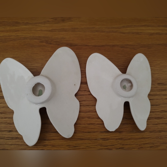 Vintage Homco ceramic butterflies set of 2 - Picture 2 of 2